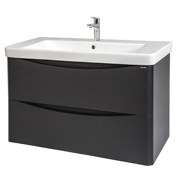 Шкаф с умывальником Martat Zen 80cm Anthracite (13885)