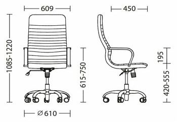 Офисное кресло Новый стиль LibertyTilt CHR68 Eco-70 Gray