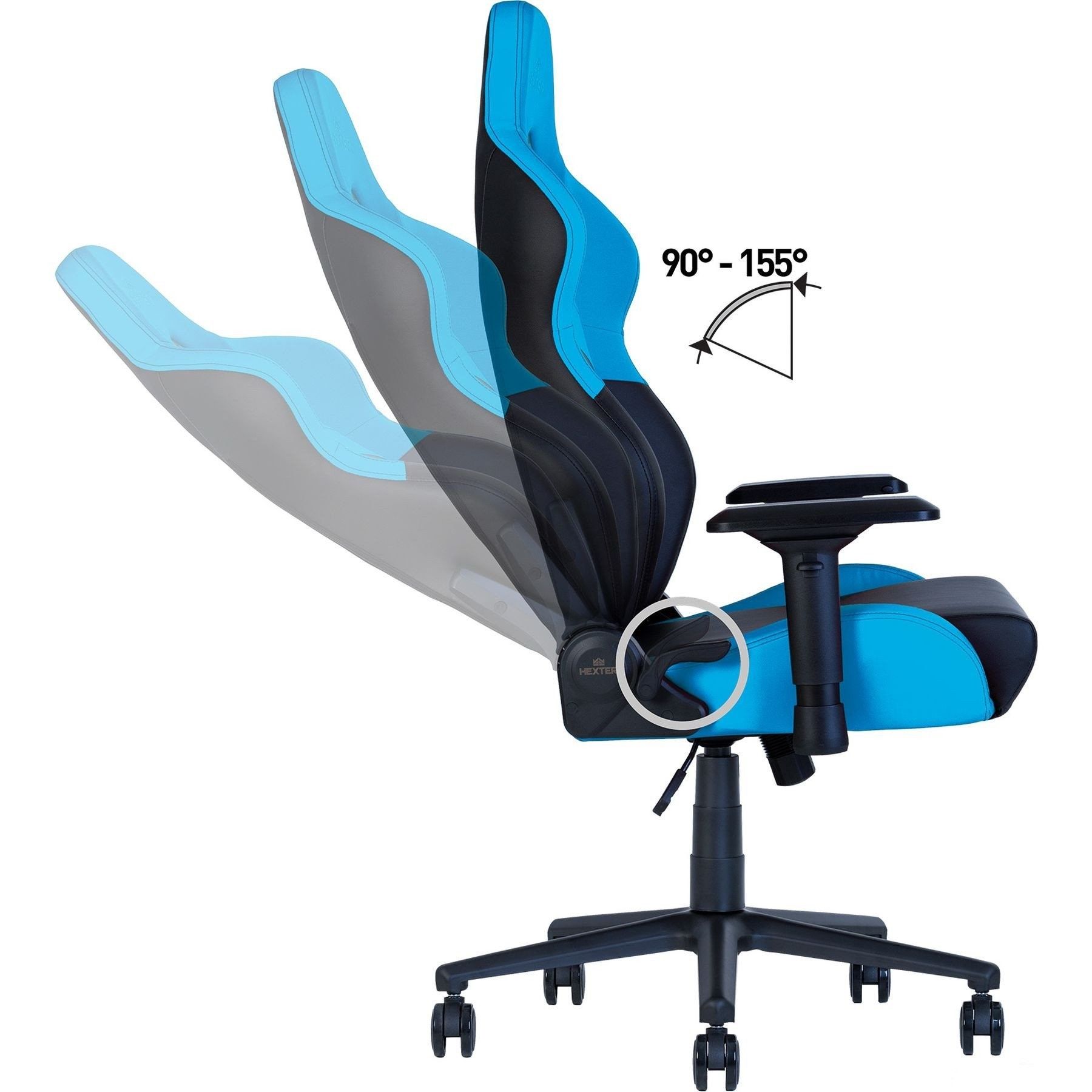 Scaun de birou Новый стиль Hexter RC R4D Tilt MB70 Eco/01 Black/Blue