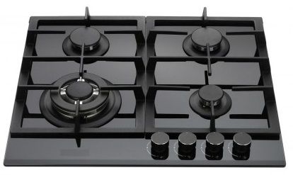 Plită incorporabilă cu gaz Tornado TR-4033 Black Glass