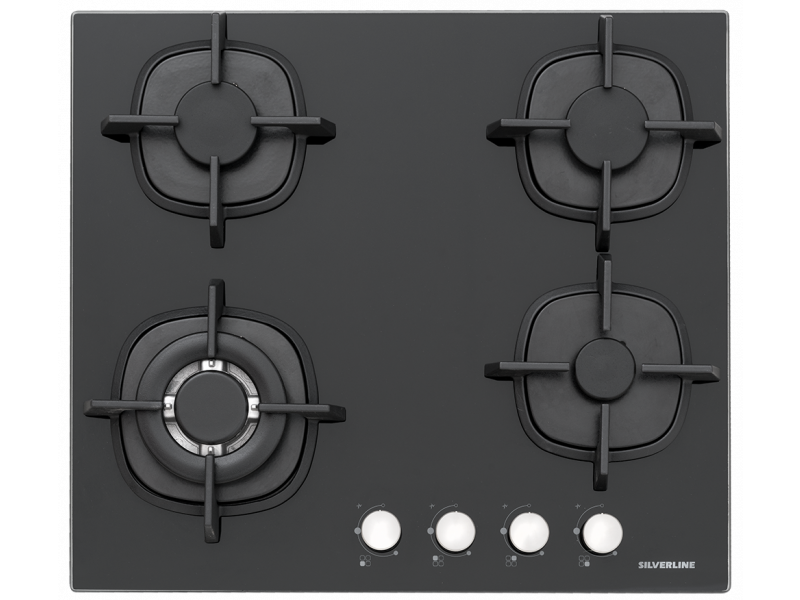 Plită incorporabilă cu gaz Silverline CS5407B01 Black