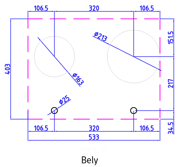 Газовая панель Reginox Bely 2-Pitt