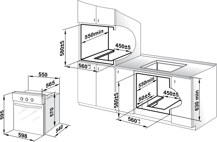 Газовый духовой шкаф Gefest DGE 601-01