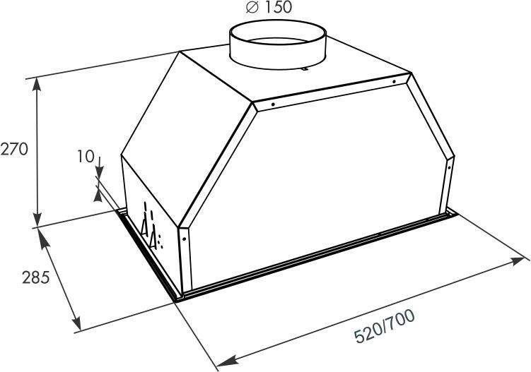 Вытяжка Tornado Modul 70 (1200) LED