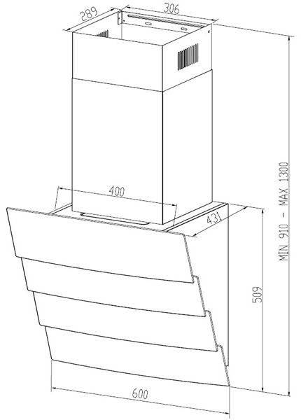 Вытяжка Midea MH 60AN 780 GW