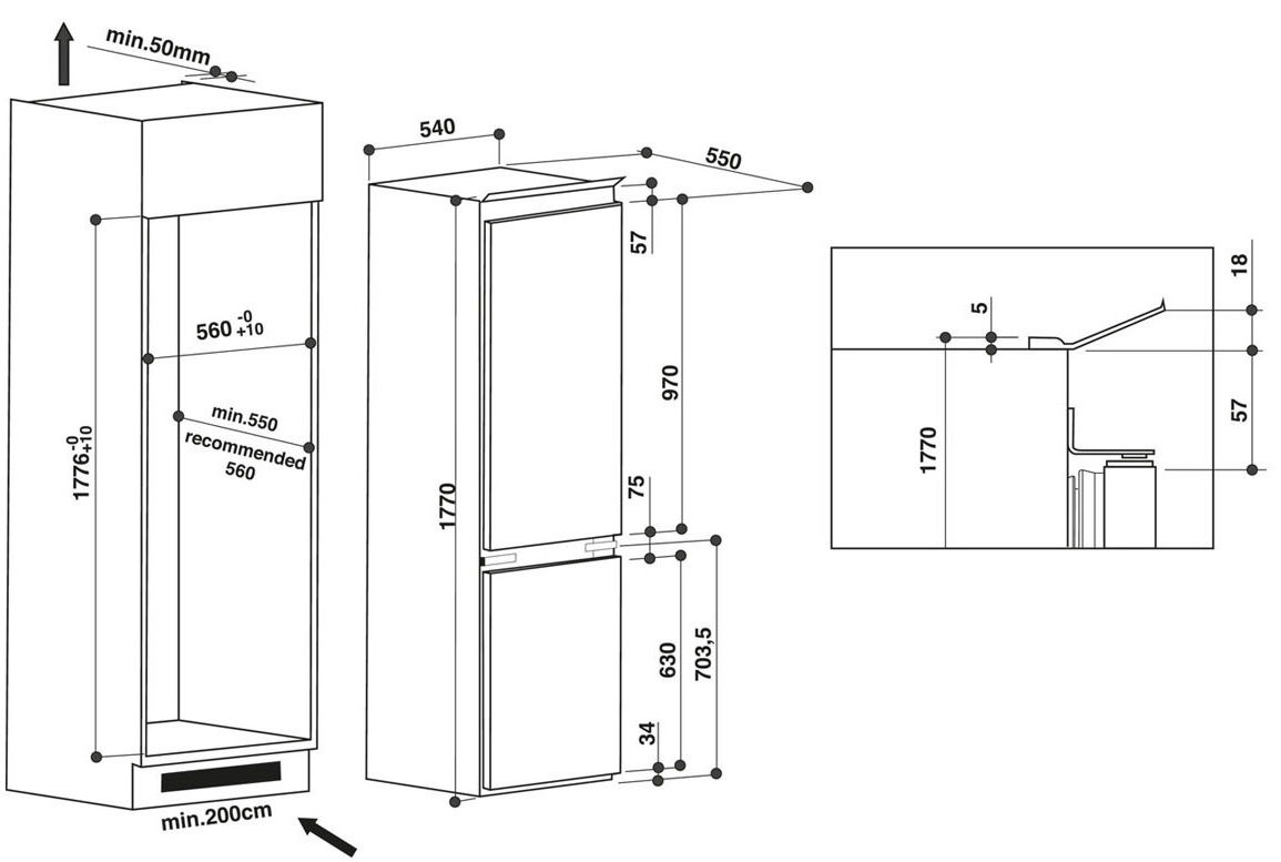 Frigider incorporabil Whirlpool ART6610