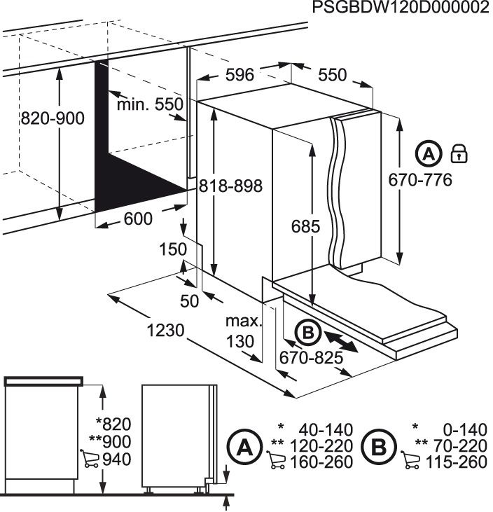 Maşină de spălat vase încorporabilă AEG FSE63717P