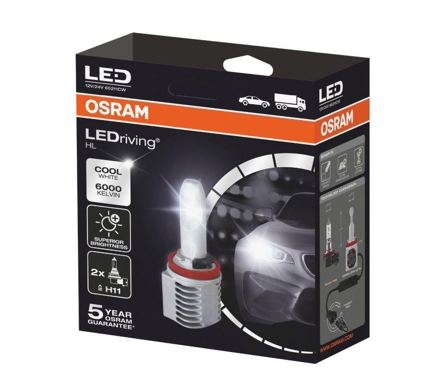 Автомобильная лампа Osram H11 12V LED 6000K (65211CW)