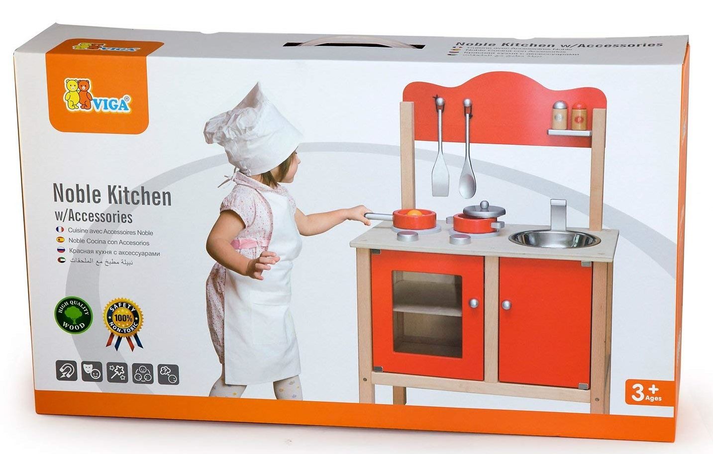 Set jucării Viga Red Kitchen with Accessories (50384)