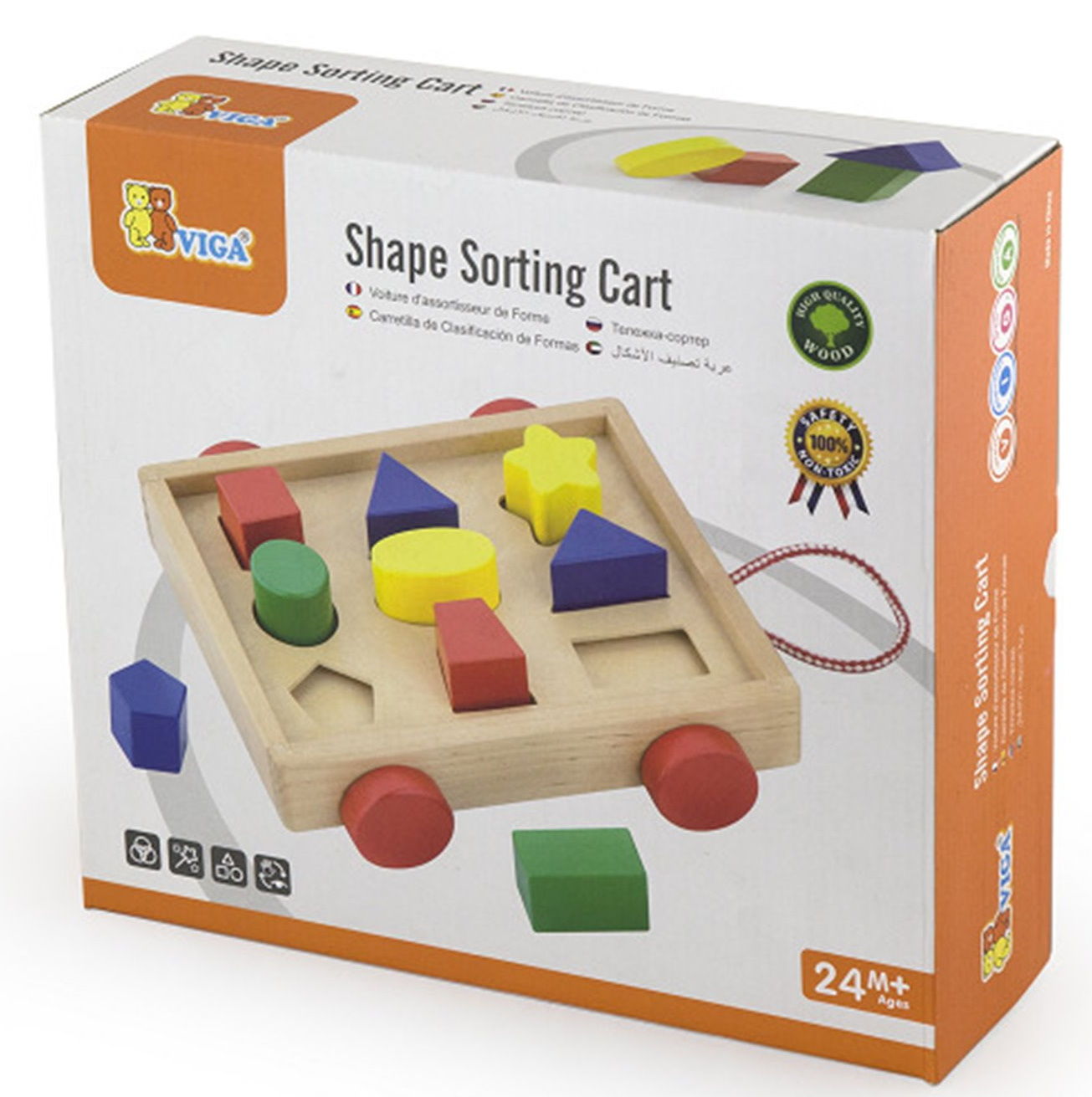 Развивающий набор Viga Shape Sorting Cart (58583)