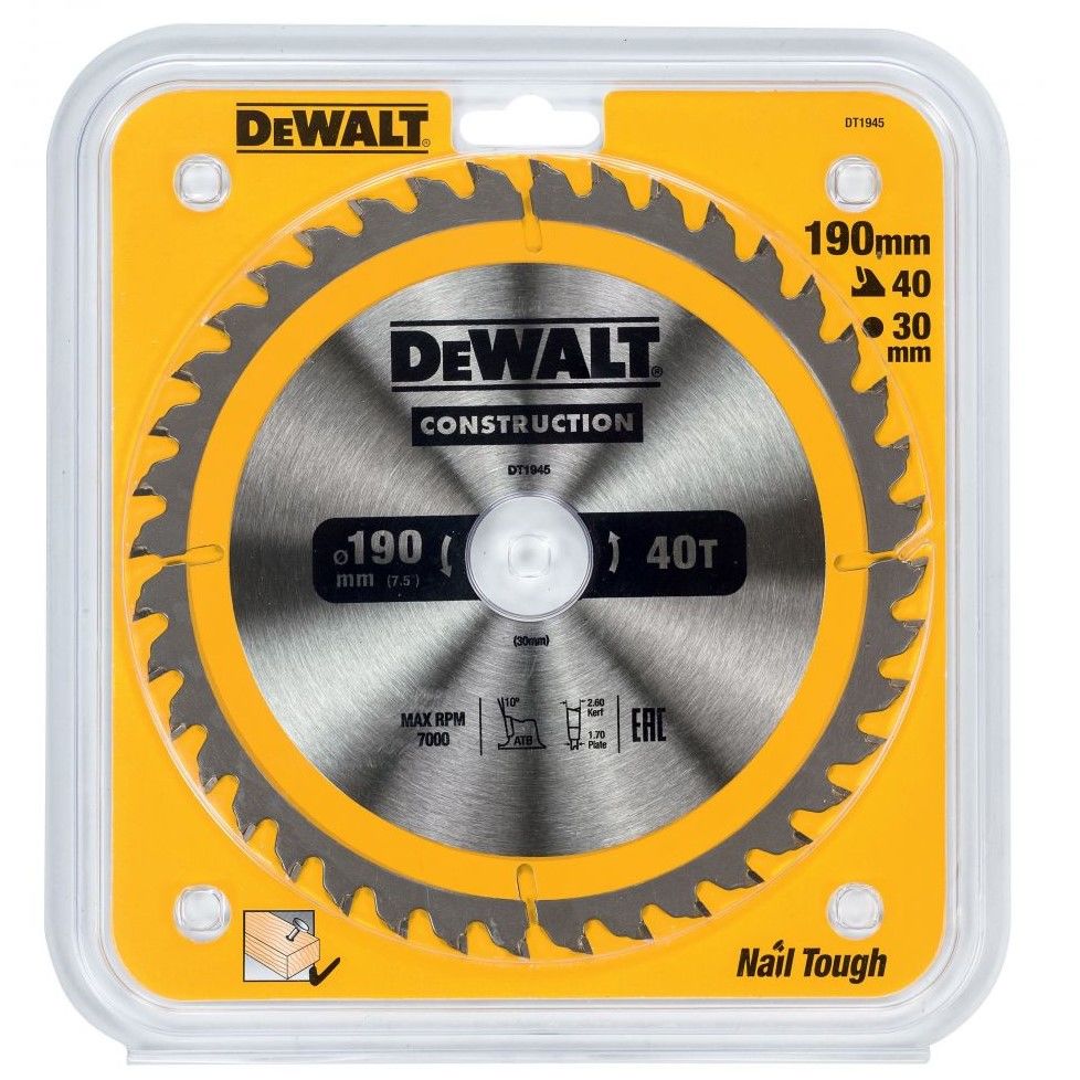 Диск для резки Dewalt DT1945 40T