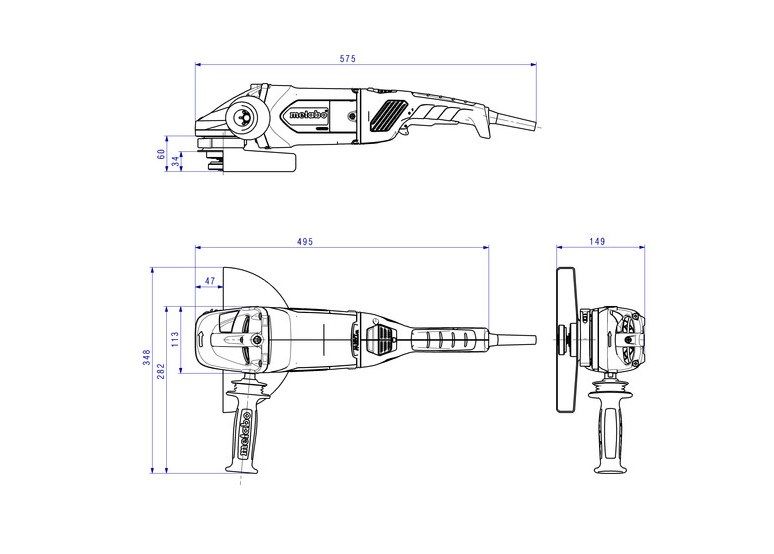 Углошлифовальная машина Metabo W 24-230 MVT (606467000)