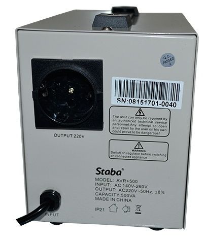 Stabilizator de tensiune Staba AVR+500 300W